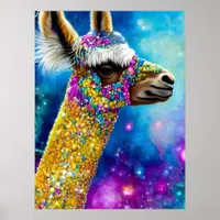 Colorful Alpaca Poster