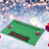 Gangster - Sleigh Rides? Rather Take Cadillac |  Cloth Placemat