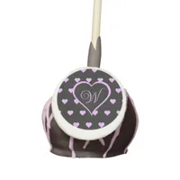 Fun and Flirty Pink Hearts Personalized  Cake Pops