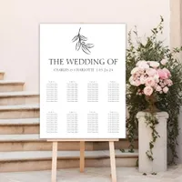 Classic Elegant Minimal Wedding Seating Chart