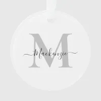 Personalize Monogram Initial Name Acrylic Ornament
