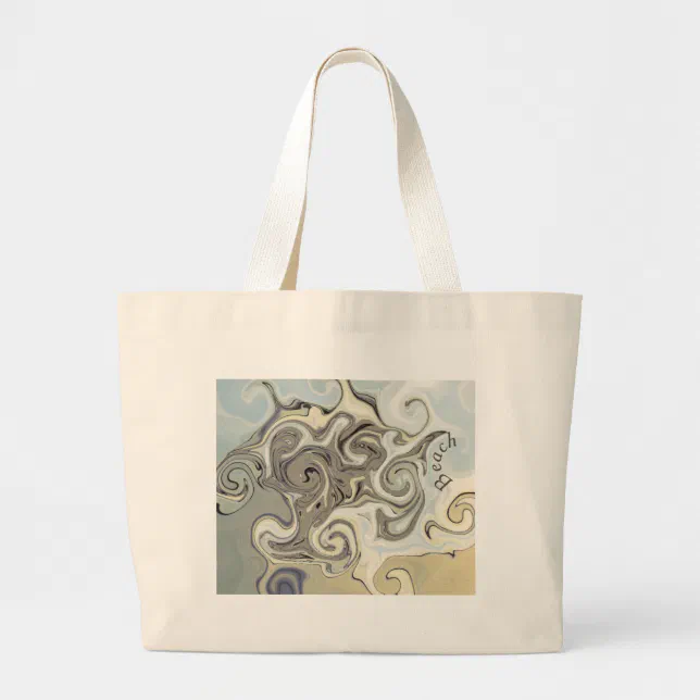 Beach design large tote bag