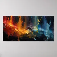 Cresting Wave oil painting Poster