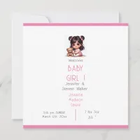 Baby Girl Birth Announcement