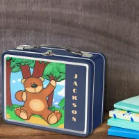 Ours dans la prairie - Bear in grassland Metal Lunch Box