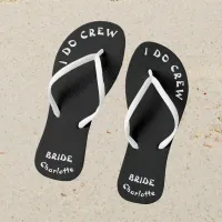 Personalized Bride To Be Black And White Flip Flops