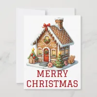 Gingerbread House Christmas Card