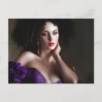 Sexy Woman in Purple Postcard