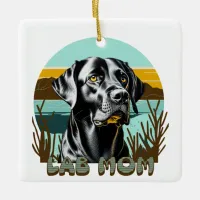 Black Labrador Retriever | Lab Mom Ceramic Ornament