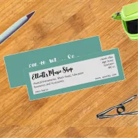 Green White Business Promotion Mini Card Bookmark