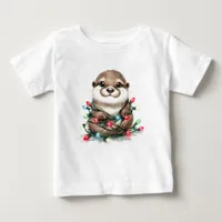 Christmas Otter Baby T-Shirt