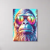 Cool Bigfoot in Hip Sunglasses Canvas Print