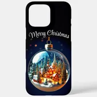 Dramatic Christmas scenery in a transparent bauble iPhone 16 Pro Max Case