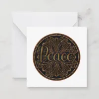 Virtue Peace Mandala Note Card