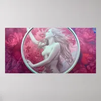 Flora surreal painting poster