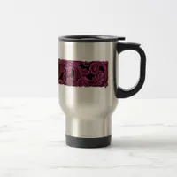 Goth Purple Ornament With Heart Travel Mug