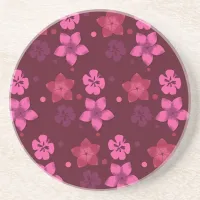 Shades of Pink Hawaiian Print Coaster