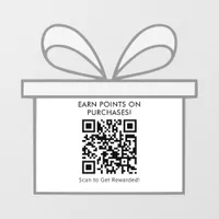 Custom Minimal Gift Card-Themed QR Code Promo Shop Window Cling