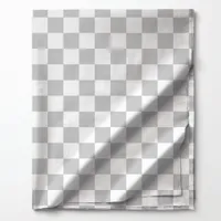 Light Gray and White Checkered Pattern Fabric