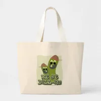 We Be Dill-in Hip Hop Pickle Pals Toon Large Tote Bag