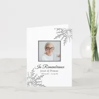 Elegant Winter Snowflakes Funeral Sympathy Thank You Card