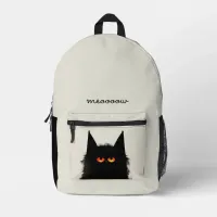 meooow cat printed backpack