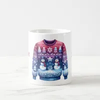 1st Place Winner Ugly Sweater Blue Red Purple Coffee Mug