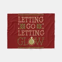 Letting Go Letting Glow Holiday  Fleece Blanket