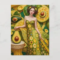 Avocado Woman With Extra Fingers Postcard