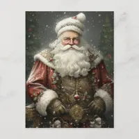 Santa Claus Father Christmas AI Assist Portrait Holiday Postcard