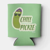 Epic Chill Pickle Funny Character Design Fun Can Cooler