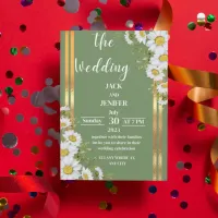 Modern Sage Green with White Simple Wedding Invitation