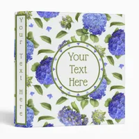 Blue Hydrangeas 3 Ring Binder