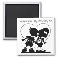 National Kiss Day February 13th Holiday Magnet