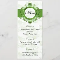 green wedding menu