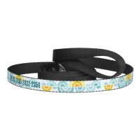 Abstract sun and clouds curved pattern pet leash