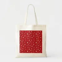 Christmas Trees and Snowflakes Tote Bag