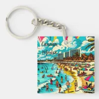 Cancun, Mexico with a Pop Art Vibe Keychain