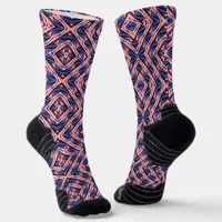 American Flag in the Wind Waving Banner Tiled Socks