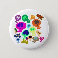 Groovy Skulls Pinback Button