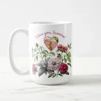 Magenta Accent Floral Mother's Day Photo Coffee Mug