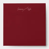 Dark Red solid Stationery Colored Envelope