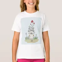 Hand drawn Mushroom castle T-Shirt