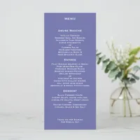 Modern Purple Scampi Wedding Menu