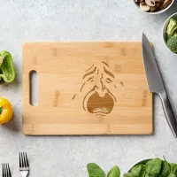 Weeping Expressive Face Wood Cutting Board