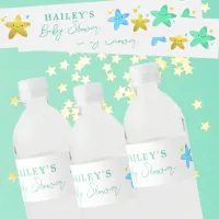 Personalized Baby Shower Twinkle Little Star Water Bottle Label