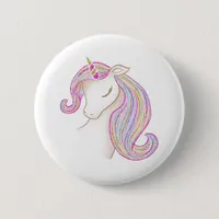 Pretty Unicorn Button