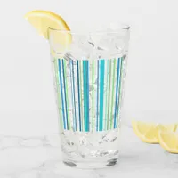 Aqua Blue Green Beach Color Stripes Glass