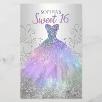 Budget Hologram Dress Sweet 16 Invitation