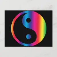 Rainbow Yin Yang Postcard